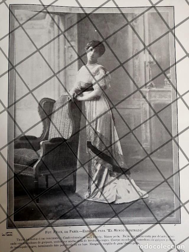 Collectionnisme d'affiches: CARTEL ANTIGUO 1910 VESTIDOS DE LUJO CASA FELIX DE PARIS 5