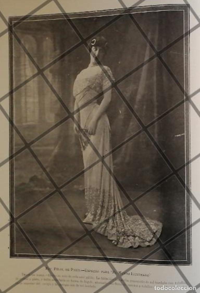 Collectionnisme d'affiches: CARTEL ANTIGUO 1910 VESTIDOS DE LUJO CASA FELIX DE PARIS 10