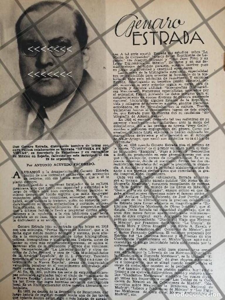 Sammeln von Plakaten: AFICHE VINTAGE MUERE EL ESCRITOR GENARO ESTRADA 1937