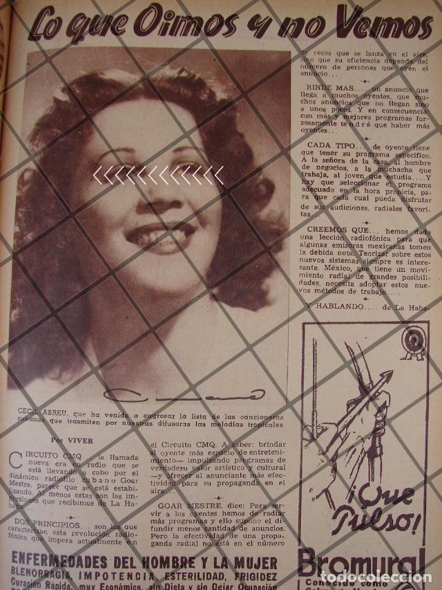 Sammeln von Plakaten: AFICHE ANTIGUO. INICIOS DE LA CANTANTE CECIL ABREU 1944