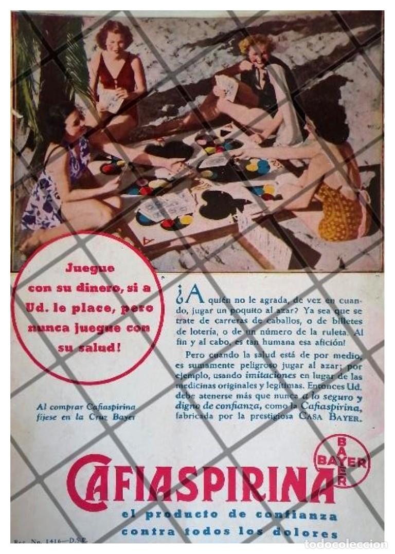 Sammeln von Plakaten: CARTEL PUBLICITARIO ANTIGUO. CAFIASPIRINA BAYER 1936 102