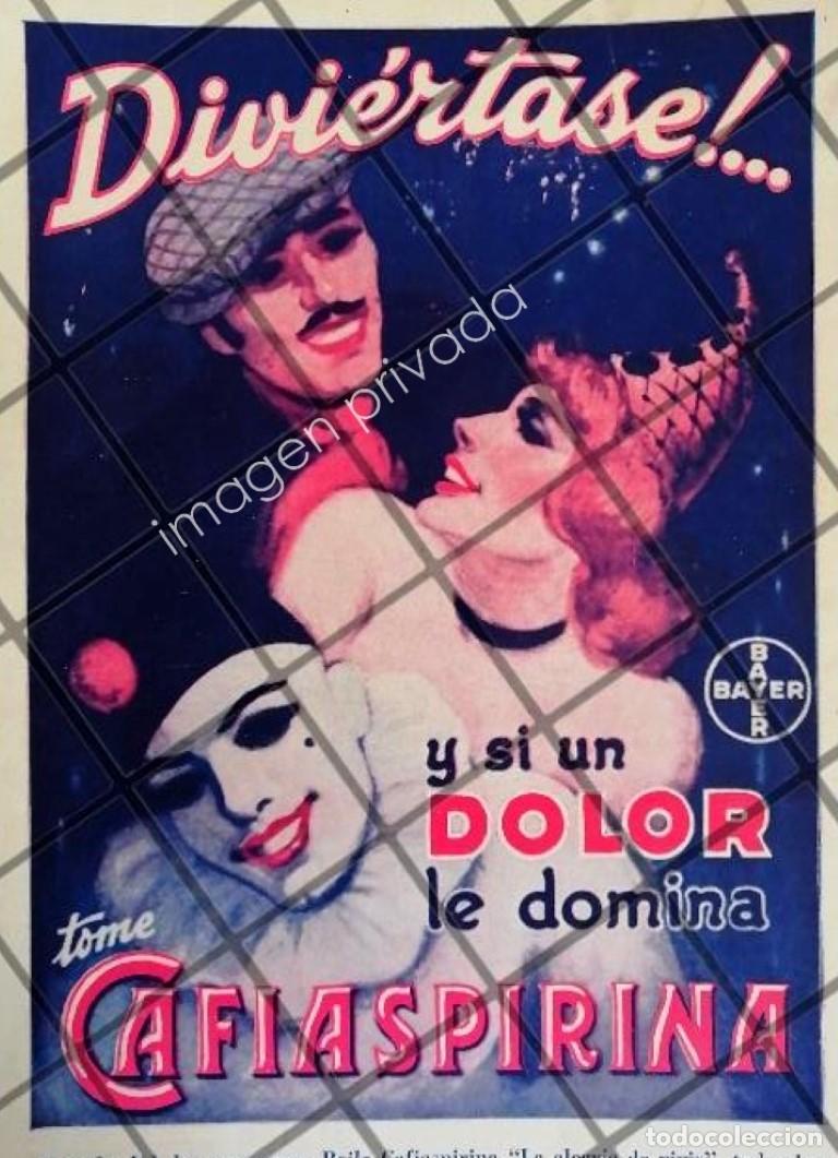 Sammeln von Plakaten: CARTEL PUBLICITARIO ANTIGUO ART NOVEAU. CAFIASPIRINA BAYER 1937