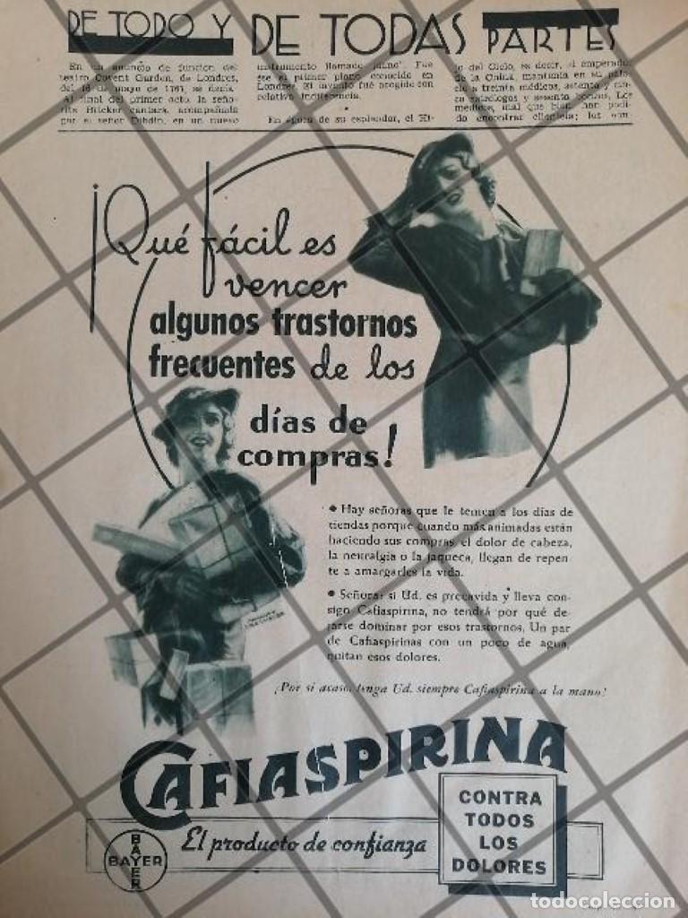 Sammeln von Plakaten: CARTEL ANTIGUO CAFIASPIRINA BAYER 1937 /107