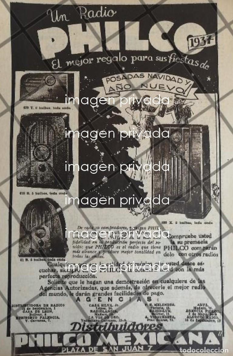Sammeln von Plakaten: CARTEL PUBLICIDAD RETRO RADIOS PHILCO 1936