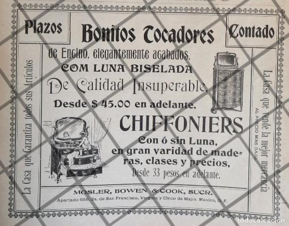 Collezionismo di affissi: CARTEL PUBLICITARIO ANTIGUO TIENDA MOSLER BOWEN 1906 /6