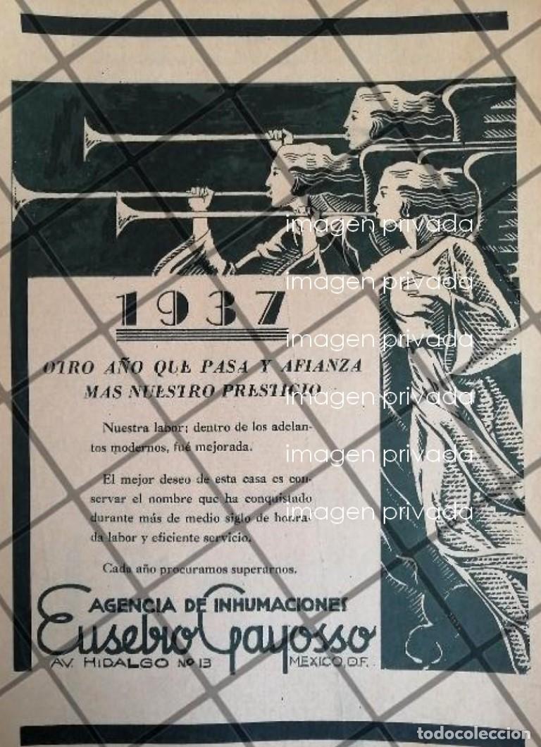 Collezionismo di affissi: CARTEL PUBLICITARIO RETRO FUNERALES EUSEBIO GAYOSSO 1937