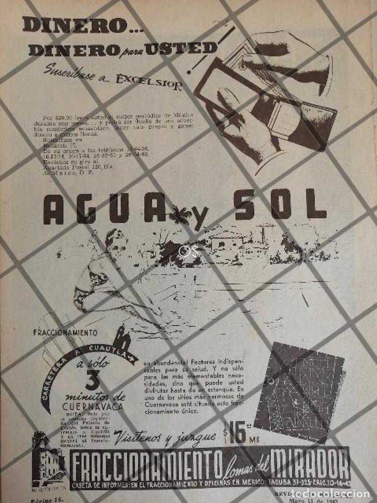 Collezionismo di affissi: CARTEL RETRO COLONIA LOMAS DEL MIRADOR 1947 MORELOS 2