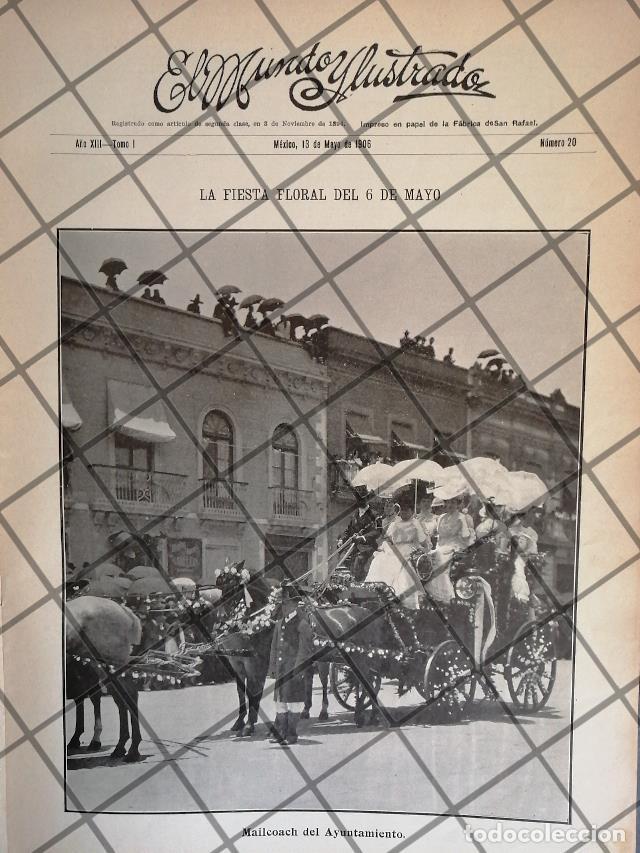Collezionismo di affissi: PORTADA ANTIGUA DESFILE FLORAL 1906 CARRETA DE FLORES