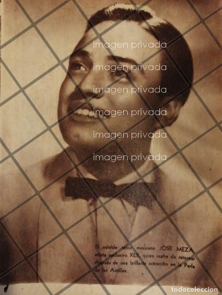 Collezionismo di affissi: AFICHE ANTIGUO EL CANTANTE TENOR. JOSE MEZA 1937 /RARISIMO