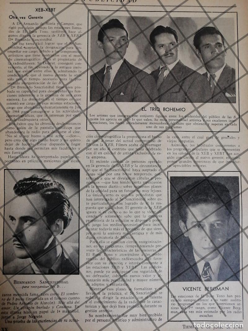 Collezionismo di affissi: AFICHE RETRO. ARTISTAS DE RADIO DIFUSORA XEB Y XEBT J1945