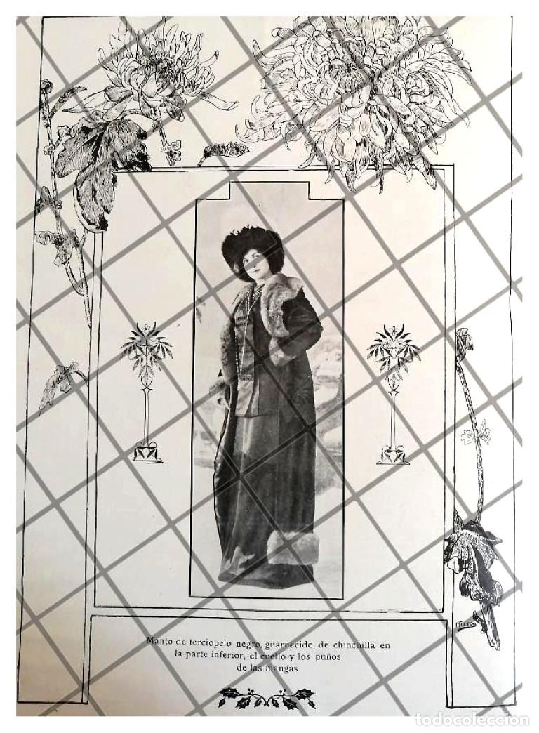 Coleccionismo de carteles: CARTEL ANTIGUO 1910 VESTIDOS DIBUJO MOLINA-43