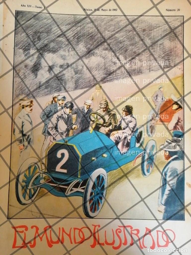 Sammeln von Plakaten: PORTADA ANTIGUA 1907 CARRERAS DE AUTOS EN JALISCO