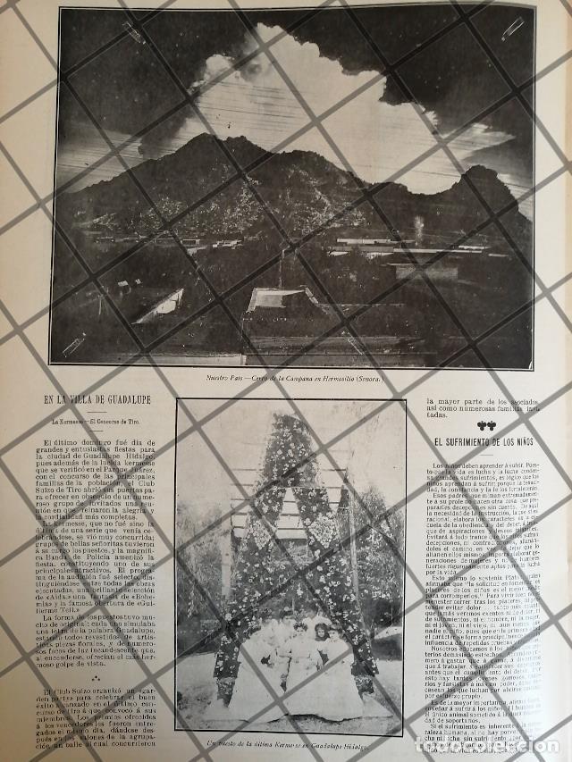 Sammeln von Plakaten: AFICHE ANTIGUO CERRO DE LA CAMPANA, HERMOSILLO 1907 Y MAS