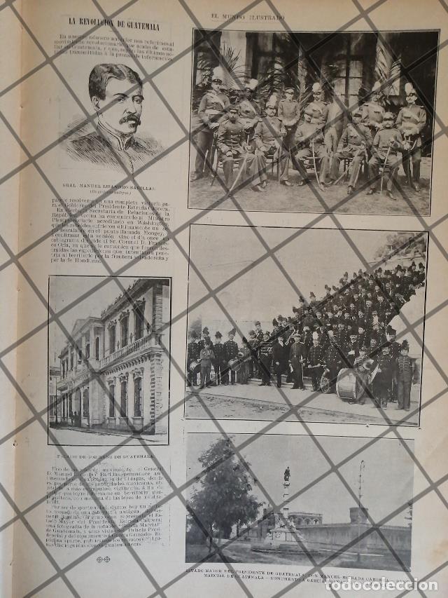 Sammeln von Plakaten: AFICHE ANTIGUO LA REVOLUCION EN GUATEMALA 1906 JUN