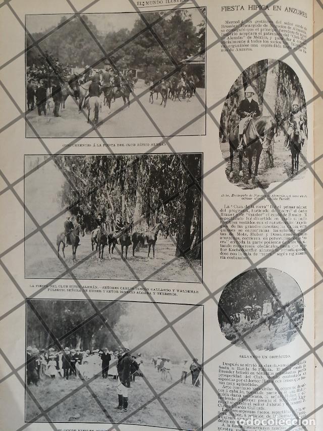 Sammeln von Plakaten: AFICHE ANTIGUO CLUB HIPICO ALEMAN EN ANZURES 1906