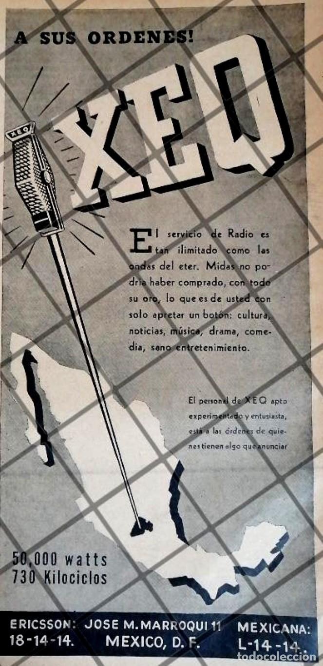 Sammeln von Plakaten: AFICHE RETRO. RADIO DIFUSORA XEQ. 1942 136