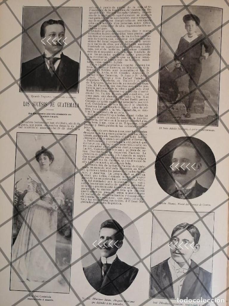 Sammeln von Plakaten: AFICHE ANTIGUO JUICIO ATENTADO MANUEL ESTRADA CABRERA 1907