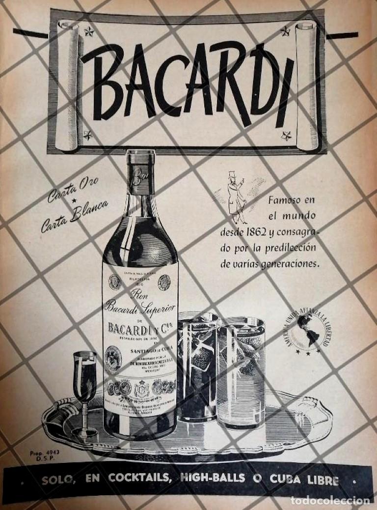 Sammeln von Plakaten: CARTEL DE PUBLICIDAD PATRIOTA. BACARDI 1942 GUERRA MUNDIAL 651