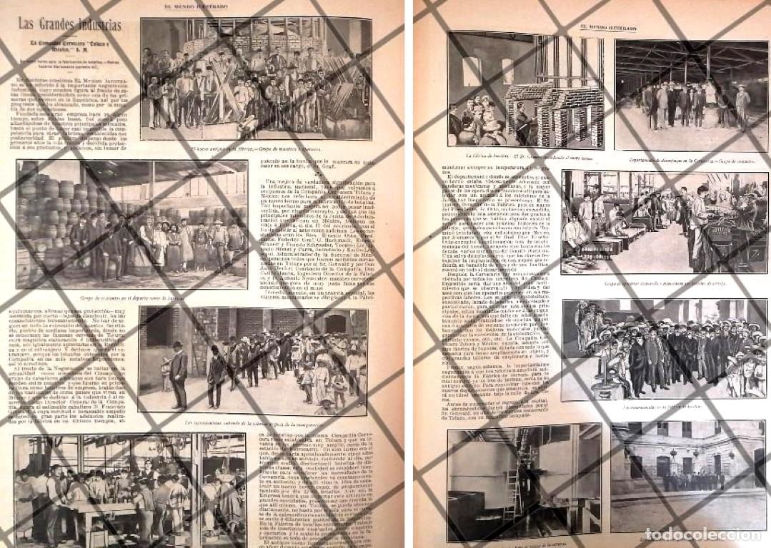 Sammeln von Plakaten: AFICHE ANTIGUO PLANTA DE LA CERVECERIA TOLUCA 1907 /RARO