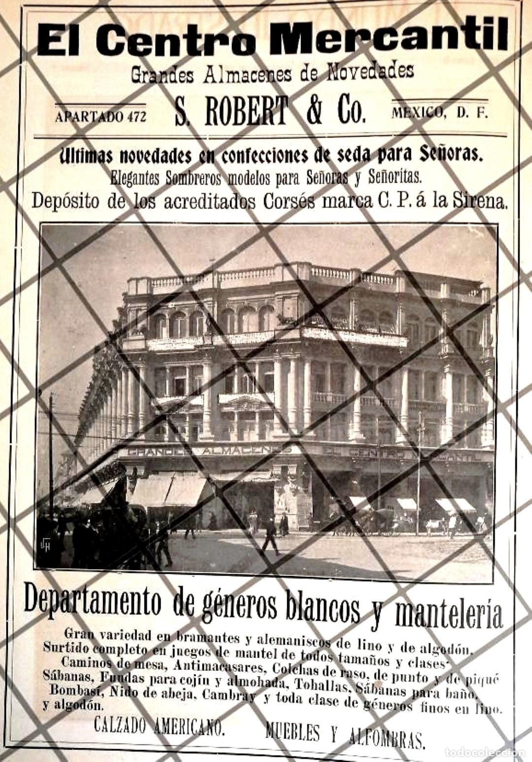 Sammeln von Plakaten: CARTEL ANTIGUO TIENDA EL CENTRO MERCANTIL 1907 -32