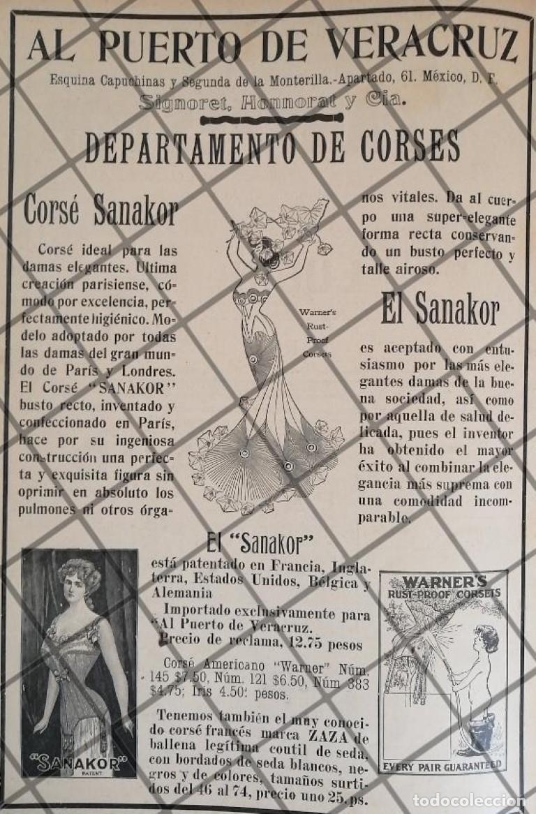 Sammeln von Plakaten: PUBLICIDAD ANTIGUA TIENDA EL PUERTO DE VERACRUZ 1907 /21