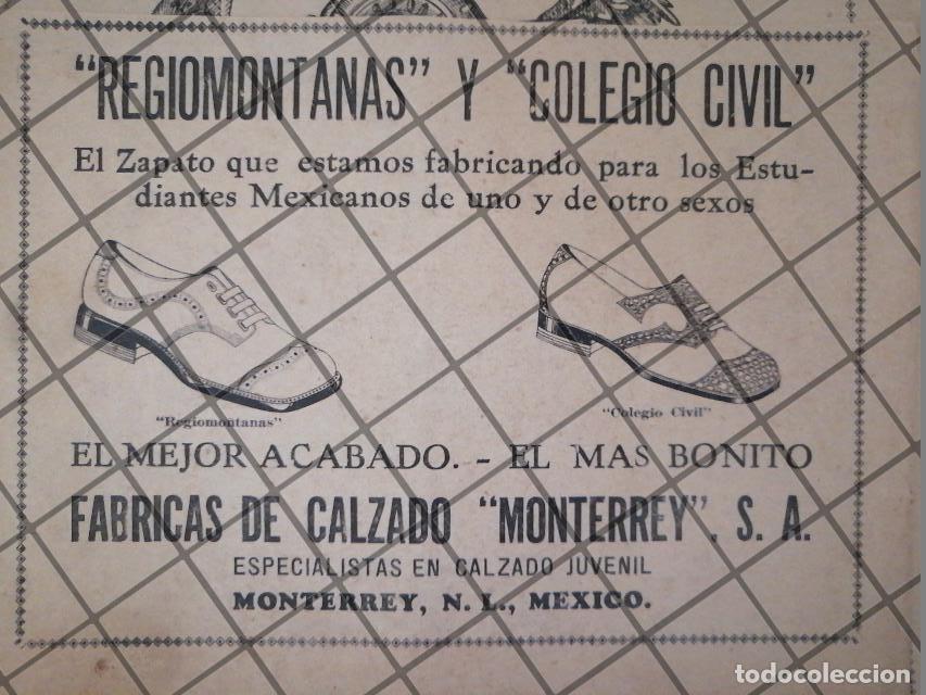 Colecionismo de cartazes: AFICHE ANTIGUO FABRICAS DE CALZADO MONTERREY. 1929