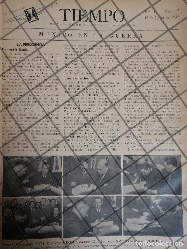 Sammeln von Plakaten: AFICHE RETRO. SINDICATOS UNEN FUERZAS SEGUNDA GUERRA MUNDIAL