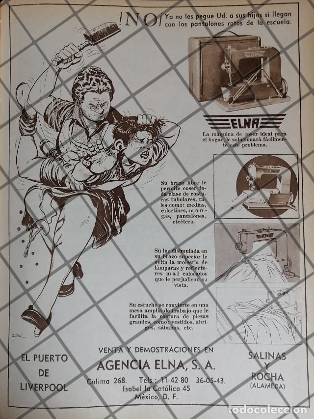 Sammeln von Plakaten: CARTEL PUBLICITARIO MAQUINA COSER ELNA DIBUJO FEDERICO CURIEL 1948