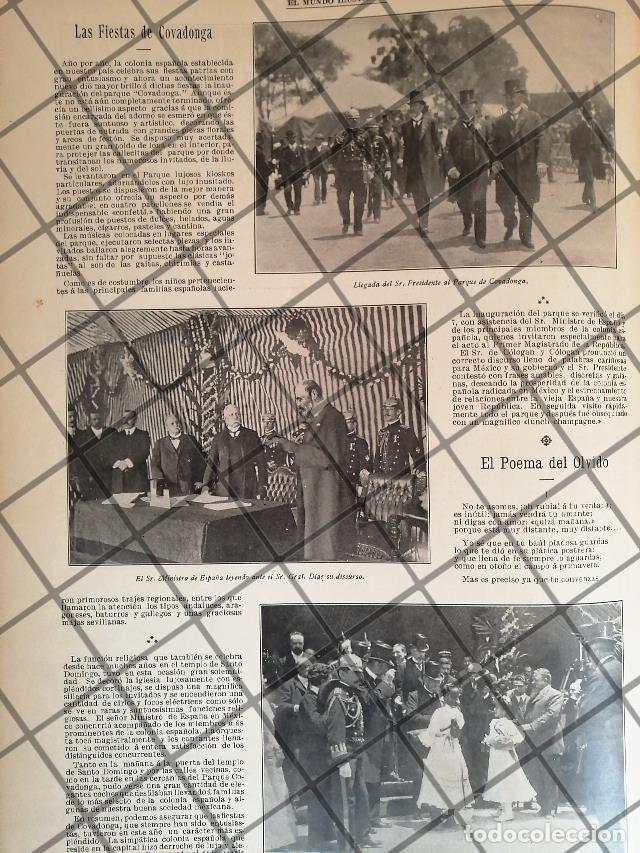 Sammeln von Plakaten: AFICHE ANTIGUO PORFIRIO DIAZ EN EL PARQUE COVADONGA 1907