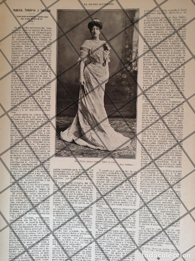 Colecionismo de cartazes: AFICHE ANTIGUO D. CARMEN ROMERO ROMERO RUBIO DE DIAZ 1907