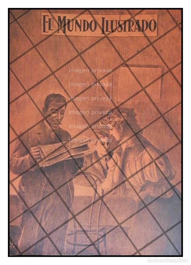 Colecionismo de cartazes: PORTADA ANTIGUA ARTISTICA 1907 LECTOR DE DIARIO. POR: GODOY