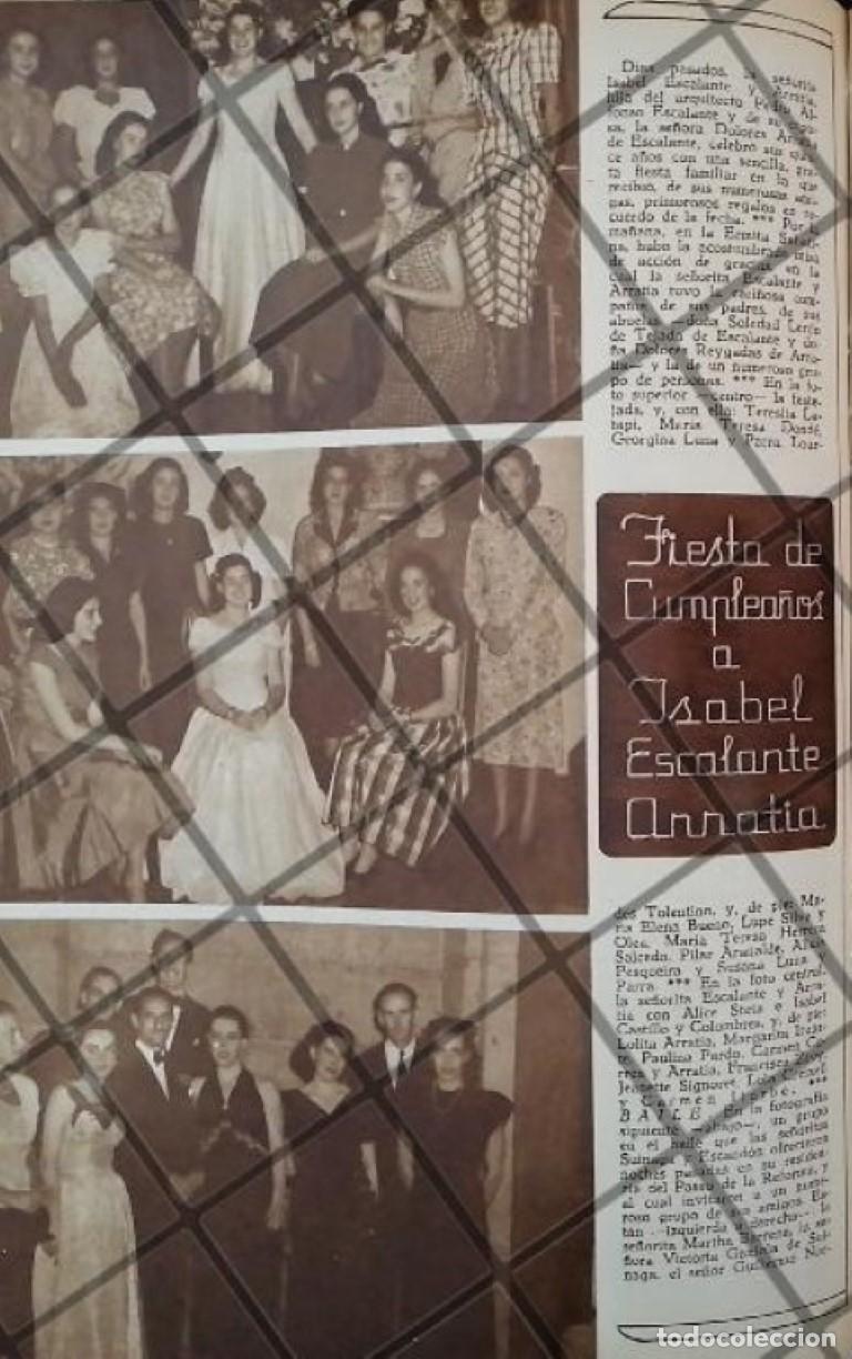 Colecionismo de cartazes: AFICHE ANTIGUO FIESTA A ISABEL ESCALANTE Y ARRETIA 1948