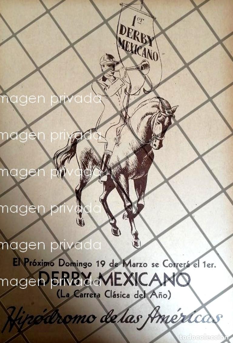 Colecionismo de cartazes: AFICHE RETRO PRIMER DERBY MEXICANO 1943 H. D. AMERICAS