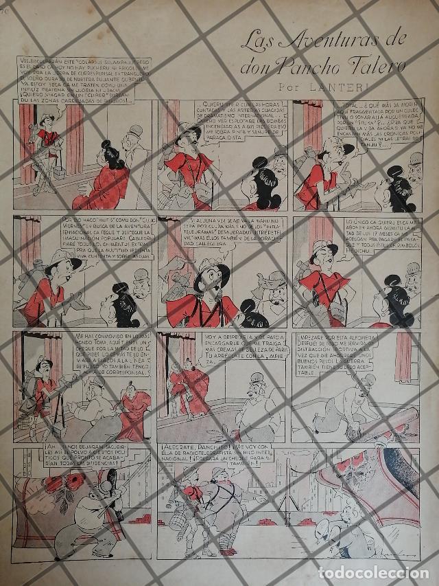 Colecionismo de cartazes: TIRA COMICA ANTIGUA PANCHO TALERO. POR: ARTURO LANTERI 1931