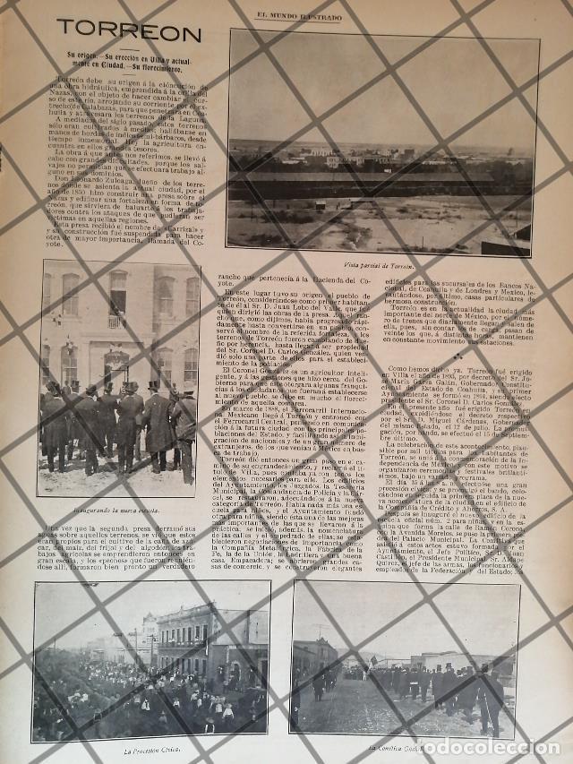 Colecionismo de cartazes: AFICHE ANTIGUO LA CIUDAD DE TORREON Y SUS OBRAS 1907