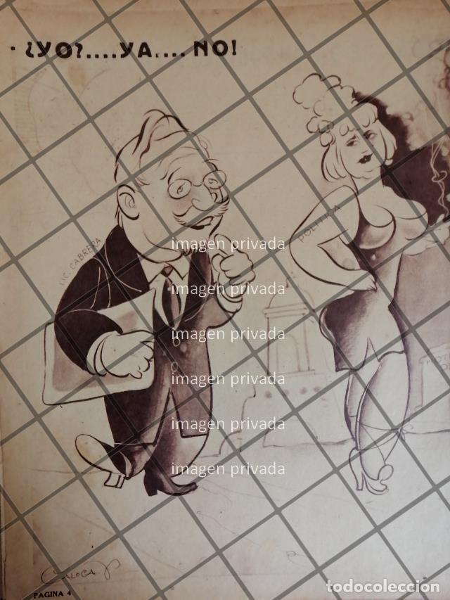 Colecionismo de cartazes: CARICATURA ANTIGUA LUIS CABRERA LOBATO. POR: CALOCA VALLE 1946