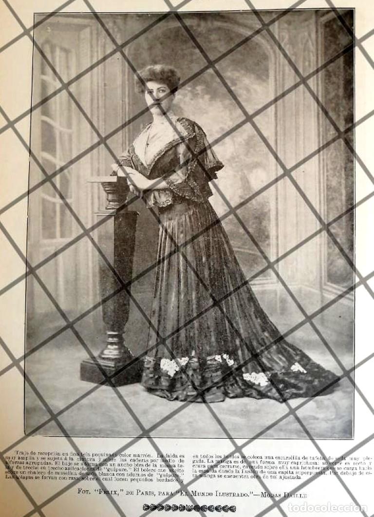 Sammeln von Plakaten: CARTEL PUBLICITARIO ANTIGUO 1907 VESTIDOS CASA MODAS DAILLE