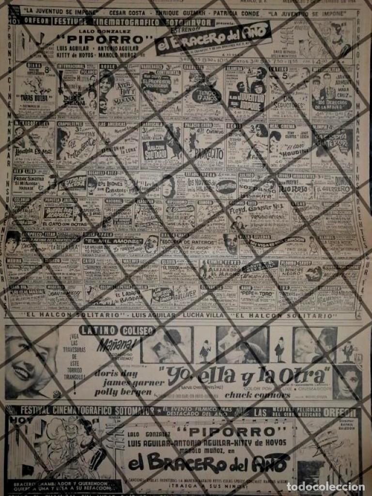 Sammeln von Plakaten: CARTELERA DE CINE RETRO 2 DICIEMBRE 1964