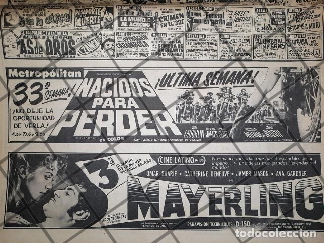 Sammeln von Plakaten: CARTELERA DE CINE RETRO NACIDOS PARA PERDER Y OTROS 1969