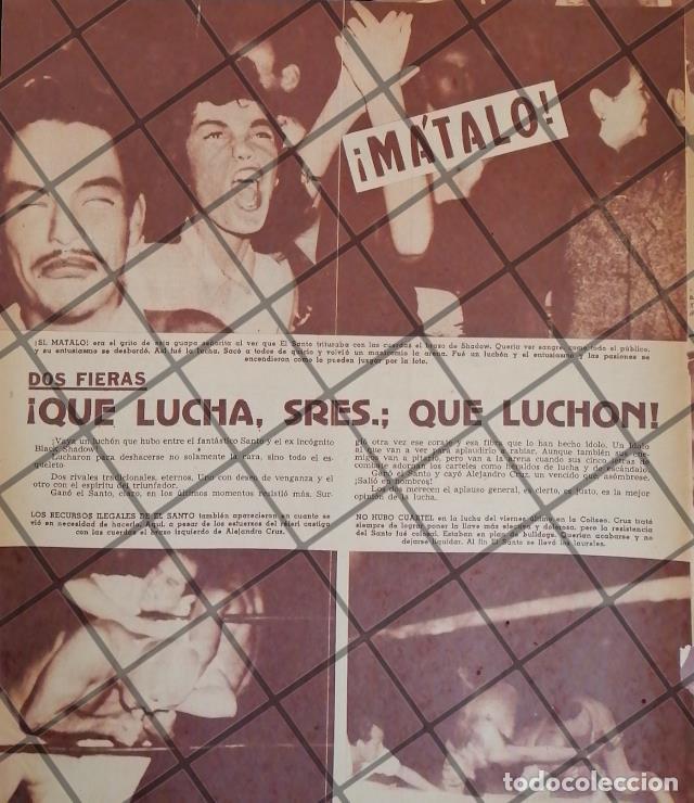 Poster collecting: AFICHE RETRO LUCHADOR EL SANTO Vs BLACK SHADOW 1953