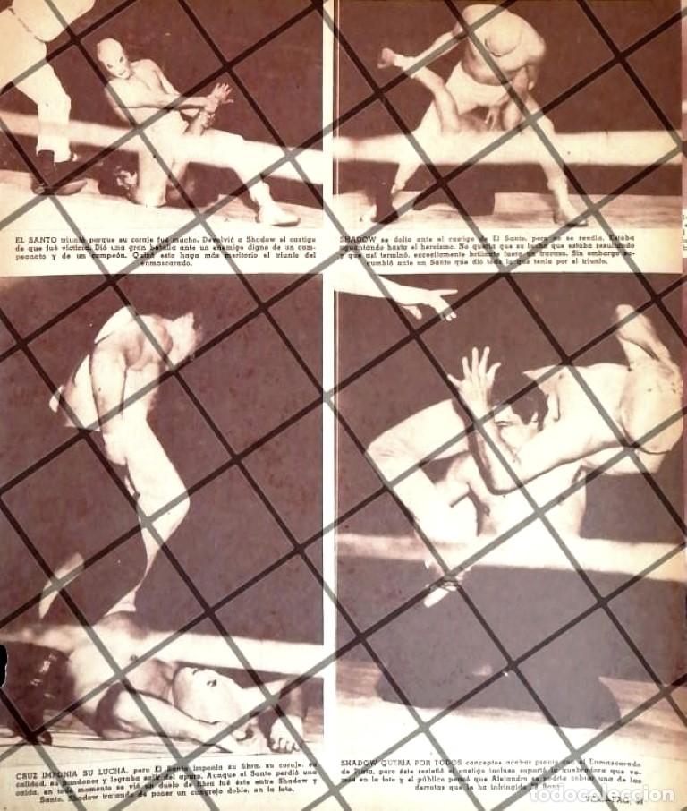 Poster collecting: AFICHE RETRO LUCHADOR EL SANTO Vs BLACK SHADOW 1954