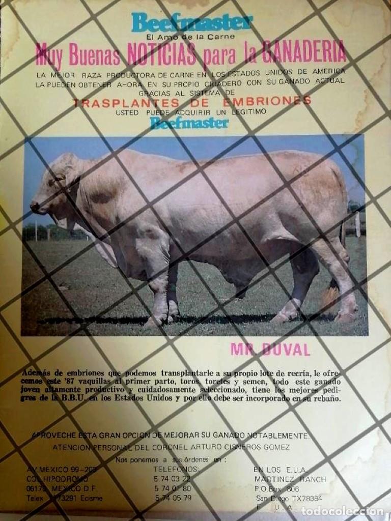 Poster collecting: PUBLICIDAD RETRO GANADERIA ARTURO CISNEROS GOMEZ 1987