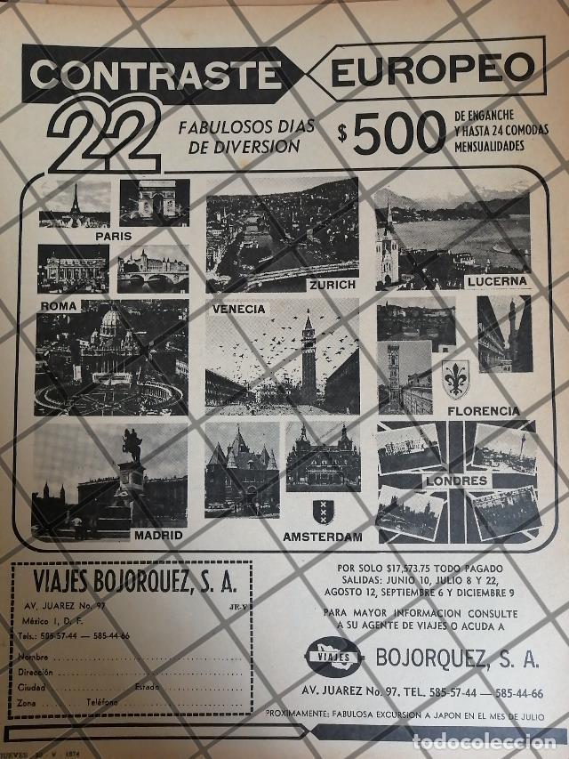 Poster collecting: CARTEL DE PUBLICIDAD RETRO VIAJES BOJORQUEZ S.A. 1974