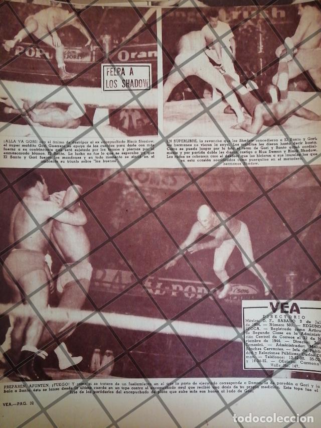 Coleccionismo de carteles: AFICHE RETRO LUCHA LIBRE EL SANTO Vs BLACK SHADOW ETC -54