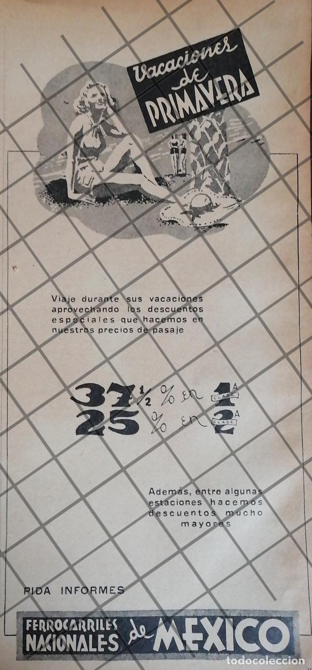 Coleccionismo de carteles: CARTEL ANTIGUO FERROCARRILES NACIONALES 1942 35