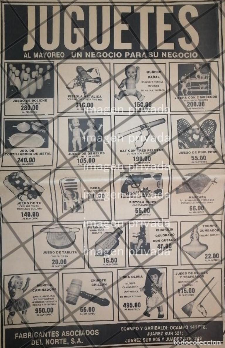 Colecionismo de cartazes: CARTEL RETRO FABRICANTES ASOCIADOS DEL NORTE / JUGUETES