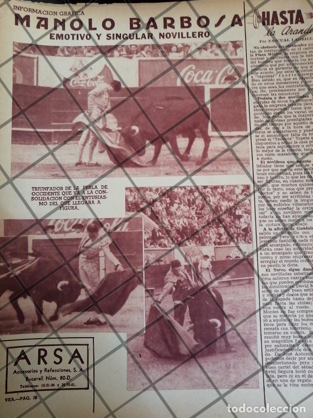 Colecionismo de cartazes: AFICHE ANTIGUO TORERO. MANOLO BARBOSA. 1950s