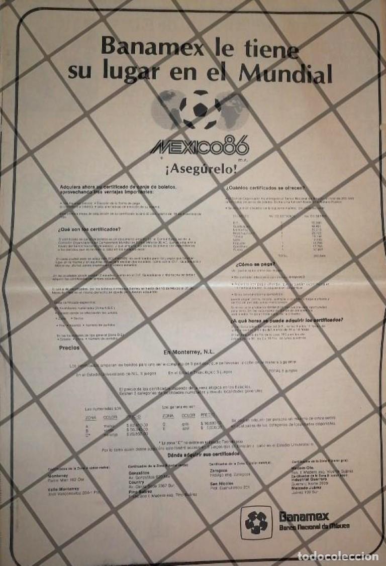 Colecionismo de cartazes: CARTEL PUBLICITARIO RETRO CERTIFICADO BANAMEX A MEXICO 86 -1984