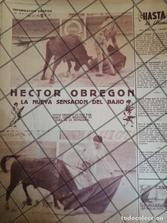 Colecionismo de cartazes: AFICHE ANTIGUO INICIOS DEL TORERO HECTOR OBREGON V. 1953