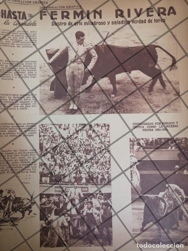 Colecionismo de cartazes: AFICHE ANTIGUO TORERO FERMIN RIVERA SR. 1954